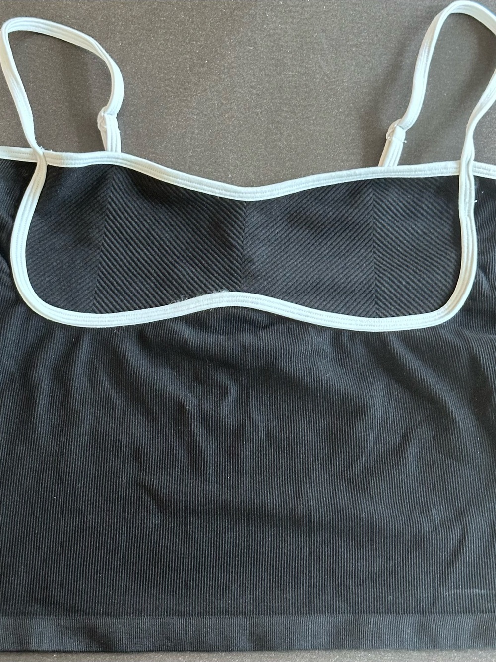 By Anthropologie Seamless Piped Trim Bralette Tank S/M - Picture 2 of 8